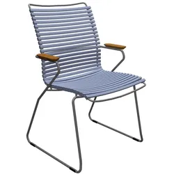 Outdoor Stuhl Click hohe Rückenlehne taubenblau