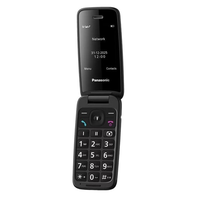 Panasonic 4G-Mobiltelefon für das Wesentliche KX-TU410 - Schwarz (2.40", 0.80 Mpx) (KX-TU410EXB)