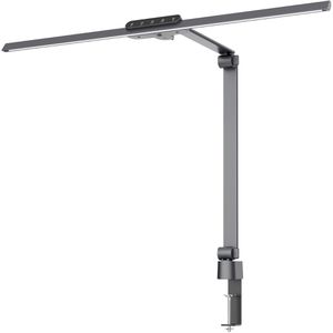 Hansa Schreibtischlampe Flow, grau, LED, dimmbar, mit Tischklemme, 1000 Lumen, warm- bis tageslichtweiß