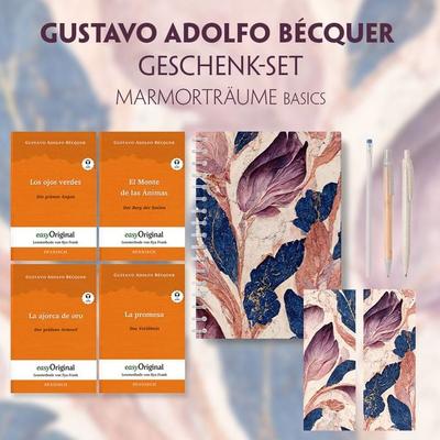 Gustavo Adolfo Bécquer Geschenkset - 4 Bücher (mit Audio-Online) + Marmorträume Schreibset Basics, Set von Gustavo Adolfo Becquer, EasyOriginal