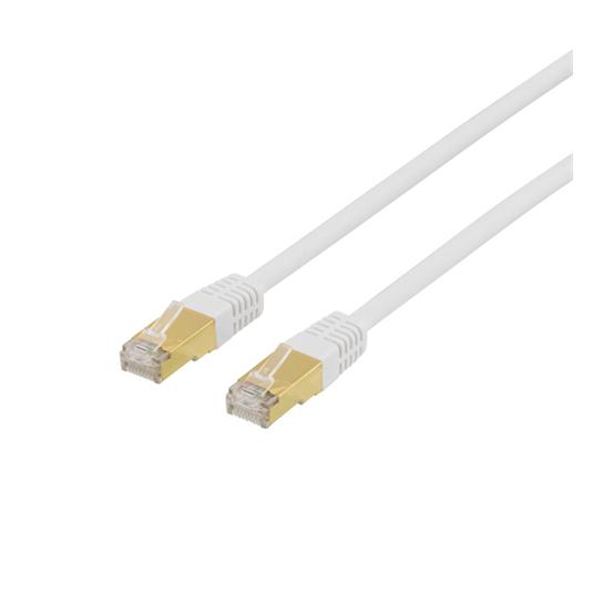 Deltaco TP-kabel CAT7 S/FTP 0.3m vit (S/FTP, CAT7, 0.30 m) (STP-703V)