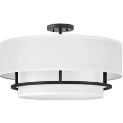 Elstead Lighting Graham 4-flammige Duo-Mount Hängeleuchte Schwarz