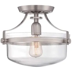 Elstead Lighting, Deckenleuchte, Penn Station Deckenleuchte E27 Nickel gebürstet (E27)