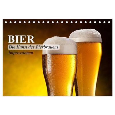 Bier. Die Kunst des Bierbrauens. Impressionen (Tischkalender 2027 DIN A5 quer), CALVENDO Monatskalender