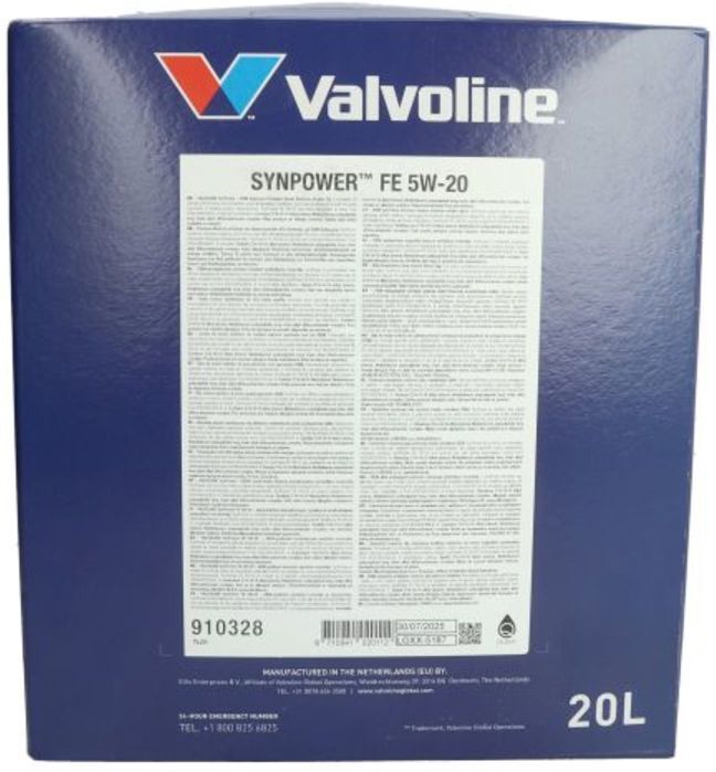 Motoröl VALVOLINE 910328 SYNPOWER FE 5W20 20LB