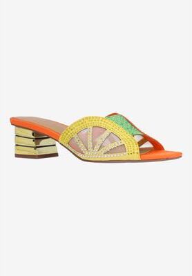 Women's Lemon8 Sandal by J. Renee in Lime Yellow Orange (Size 6 M)