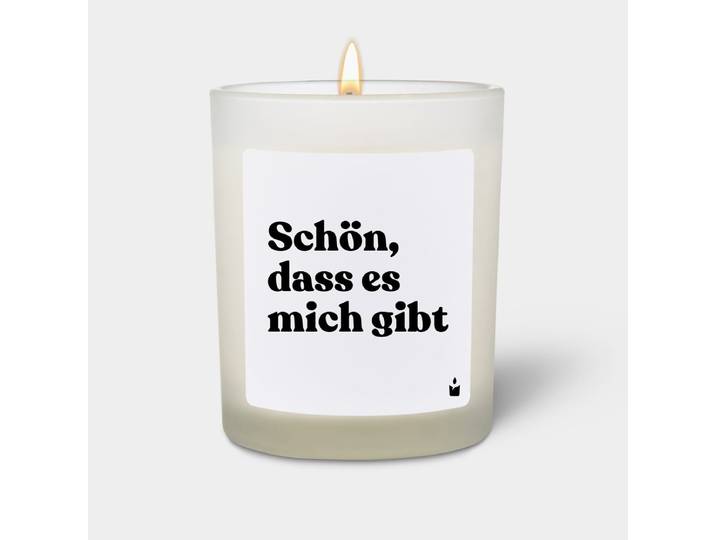 Duftkerze Weiss Flowery Schön, dass es mich gibt