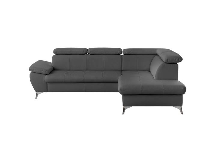 Ecksofa mit Schlaffunktion und Bettkasten Gisele Grau