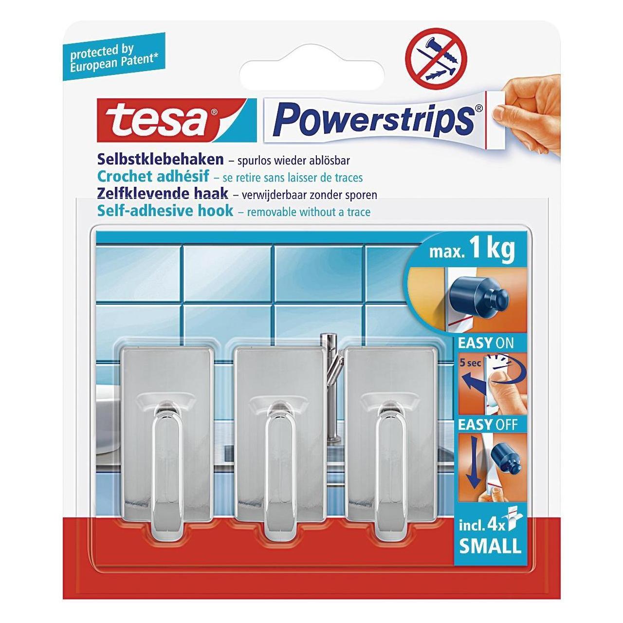 tesa Powerstrips Haken SMALL CLASSIC (57540-00012-20) Mindestbestellmenge: 6 Stück