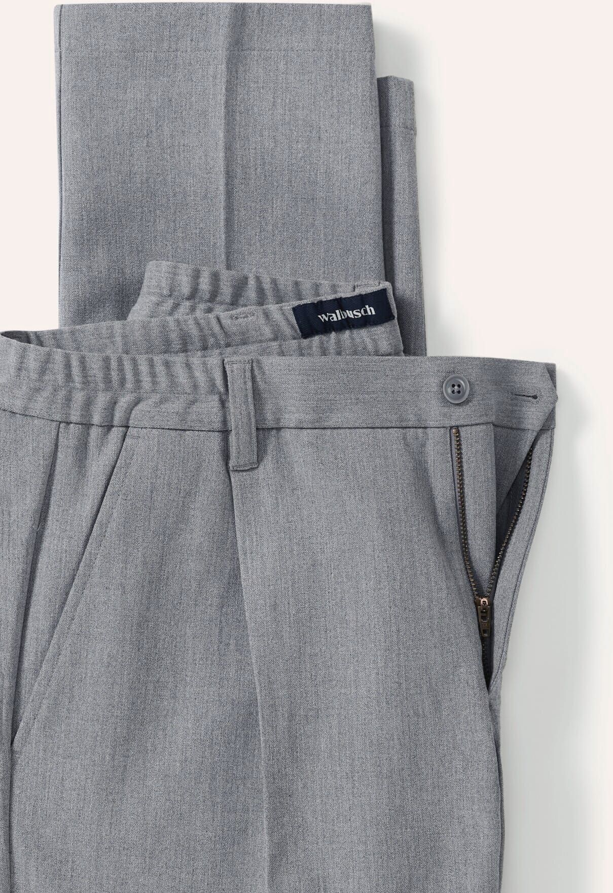 Walbusch Anzug-Hose mit Bundfalte, Modern Fit, Farbe Grau, 52, neu: Anzug mit Blouson sehr bequem, da elastisch Herren