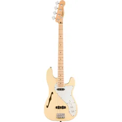 Squier by Fender Paranormal Precision Bass Thinline SJ MN Parchment PG Vintage W... - E-Bass
