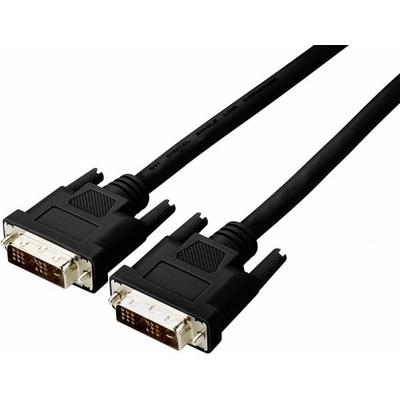 Digitus DVI Anschlusskabel DVI-D 18+1pol. Stecker, DVI-D 18+1pol. Stecker 2.00 m Schwarz AK-320107-020-S schraubbar DVI-Kabel