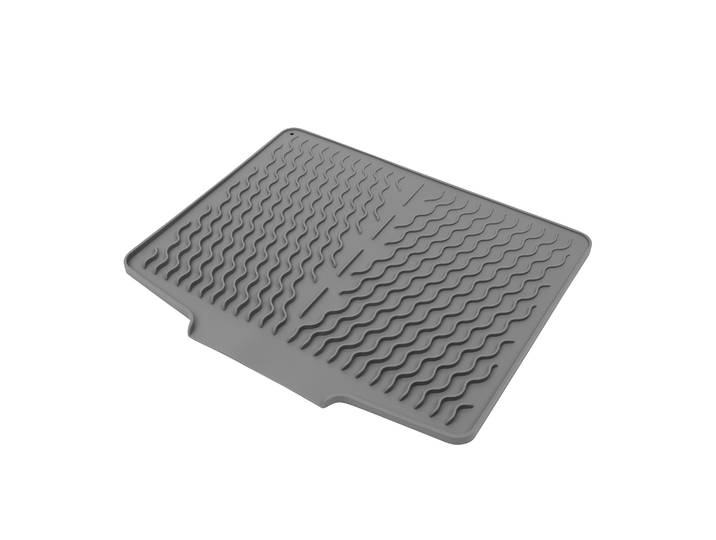 Abtropfmatte Silikon mit Ablaufrinne 40 x 33 cm grau