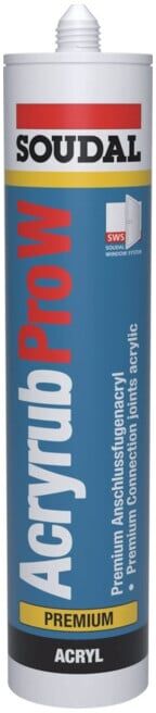 Soudal Acryrub Pro-W gris, mastic 310 ml (127415)