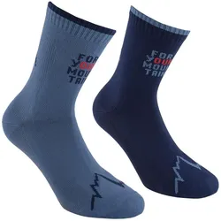 La Sportiva, Unisex, Sportsocken, For Your Mountain Socks (S), Blau, Grau