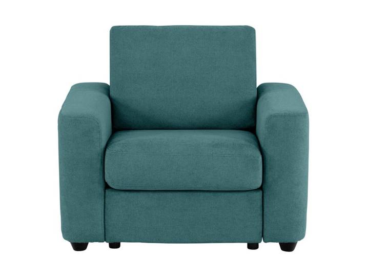 Fauteuil manchettes CURVE NICARAGUA tissu Crown océan
