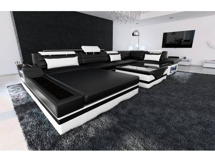 Mini Sofa Mezzo U-Form in Leder