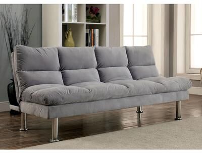 Furniture of America Neyric Modern Biscuit Tufted Fabric Futon Sofa Bed