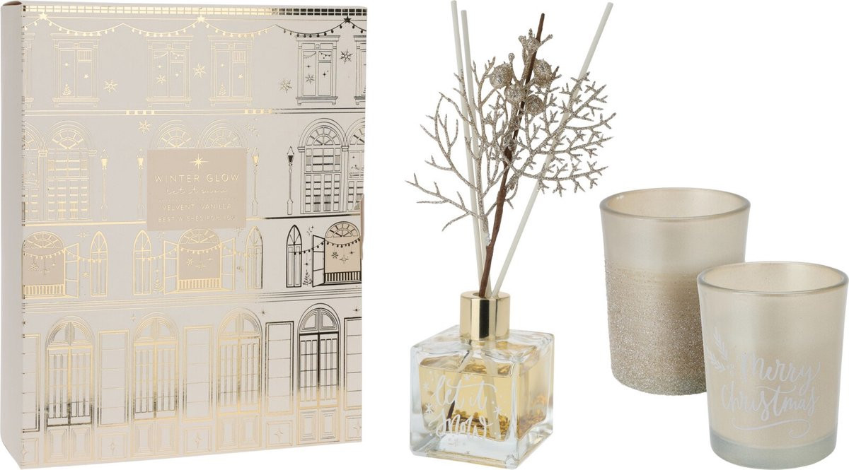 Giftset met geurkaars en geurverspreider met geurstokjes voor volwassenen