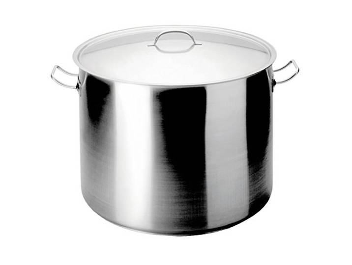LACOR 50140 Hoher Suppentopf mit Deckel 40 cm Silber