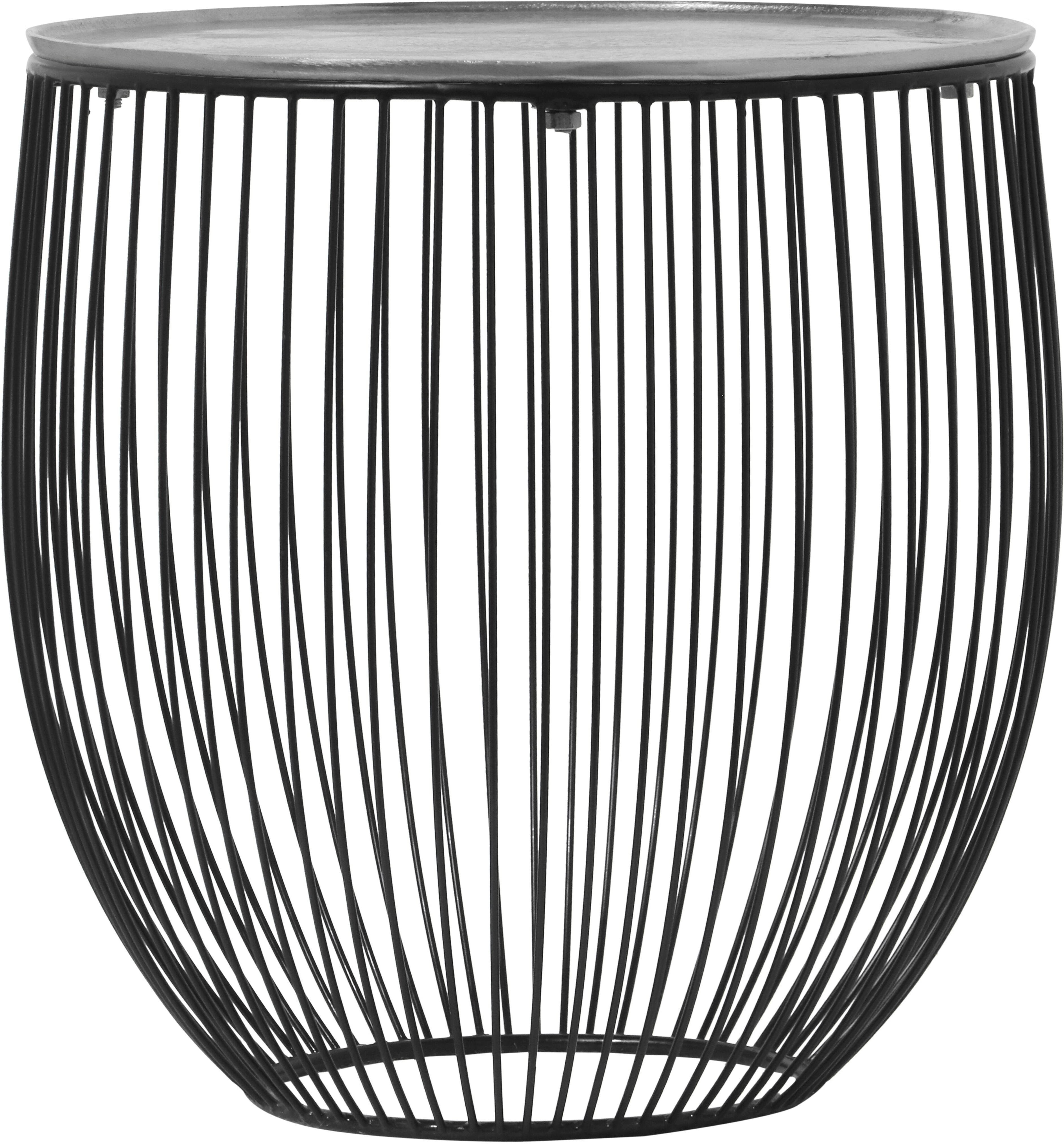 Beistelltisch MIRRORS AND MORE "PATTY", schwarz (silberfarben 1), H:43cm, Tische, Beistelltisch silberfarben 1 B/H/T: 43cm