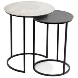 Beistelltisch 2er-Set Catania Aluminium Schwarz