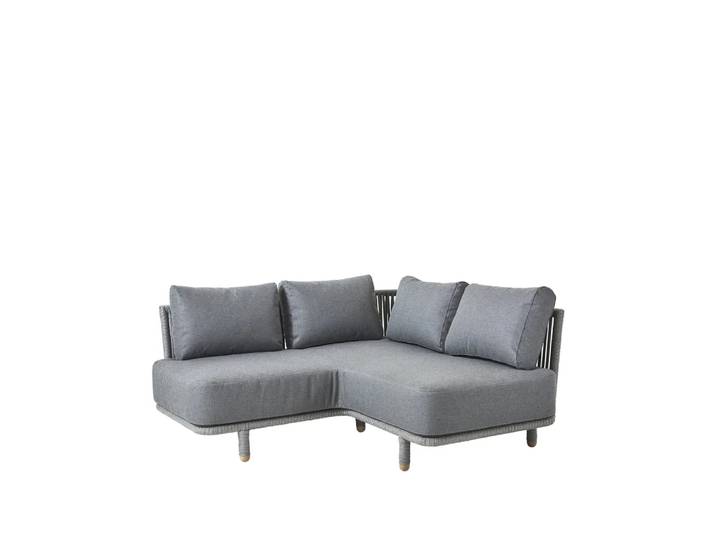 Cane-line Canapé modulaire Moments Gris, coin, Cane-Line soft rope