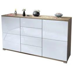 SIDEBOARD Rova Weiß Hochglanz