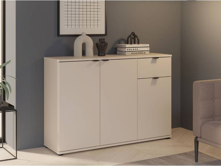 GINNY Kommode III, Material Spanplatte, Sand