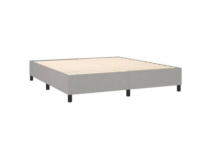 Lit 180x200cm - VIDAXL - Cadre de lit MODERNE - à ressorts gris clair tissu L10695