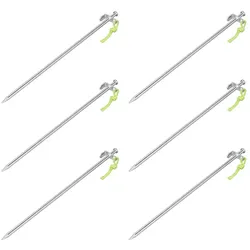 ProPlus 364661V02S 6 Stück Felsbodenheringe 40cm Verzinkter Stahl mit L-Haken Heavy Duty