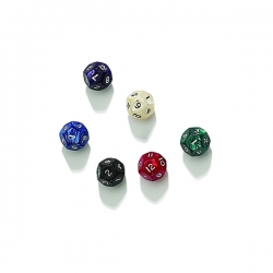 dice Würfel - 12-seitig - pearl - 50 Stück 242754