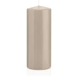 Wiedemann Kerzen Große Stumpenkerzen Schlamm Ø 78 x 200 mm, 8 Stück, 119 Brenndauer