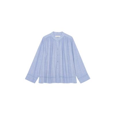 Blusentop MOSHI MOSHI MIND "moshi moshi mind Shirt july", Damen, Gr. XS, blau (light blau), Obermaterial: 100% Baumwolle, Blusen Blusentop