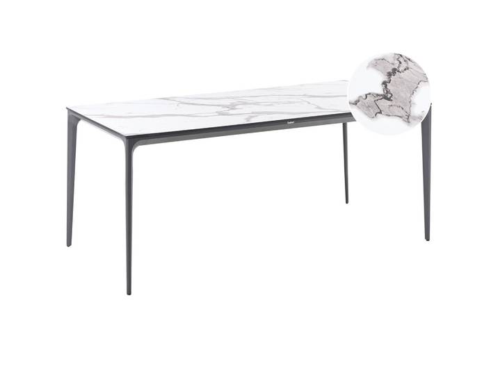 GARTENTISCH 180/90 cm Marmor Optik Weißer Marmor Sovareto