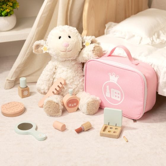Tooky Toys Tooky Toy Wooden Pink Make-up Set for Kids - Small - Pink