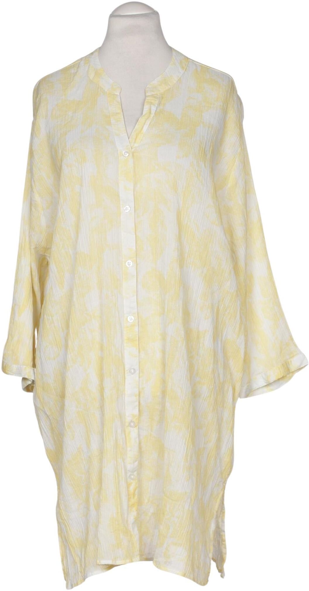 Ulla Popken Damen Bluse, Gelb, Gr. 5Xl, Baumwolle - Second Hand