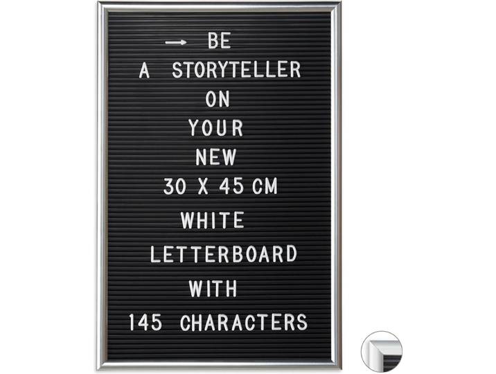 letterbord - 145 letters - cijfers - speciale tekens - 45 x 30 cm - hangend - zwart