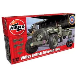 Airfix 1502339 - Modellbausatz Willys Jeep, Trailer & 6PDR Gun, 1:72