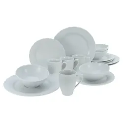 CreaTable Flora Weiss Kombiservice 16-tlg Porzellan