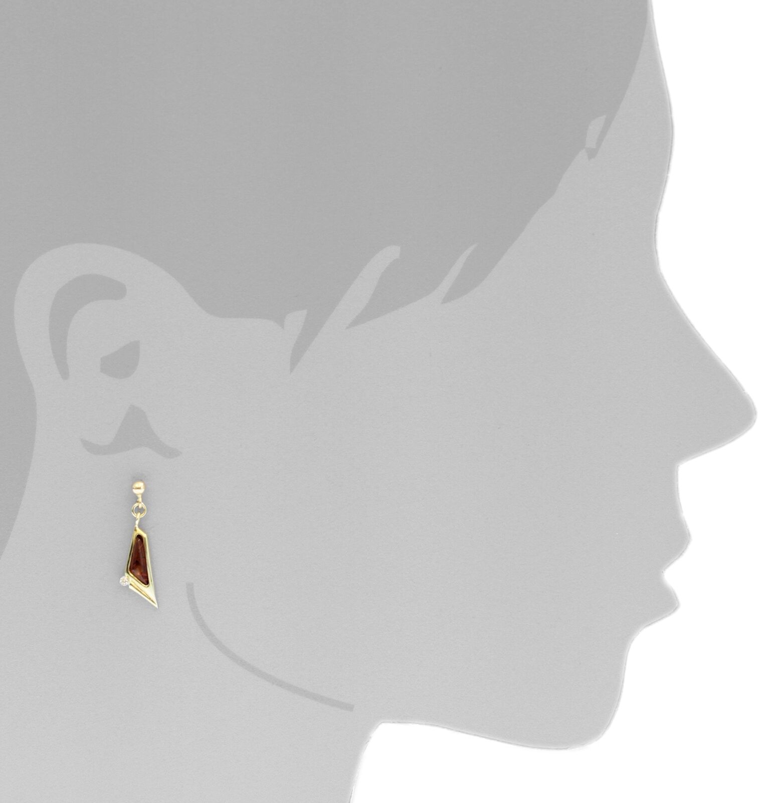 Paar Ohrhänger OSTSEE-SCHMUCK "Ostsee-Schmuck Ohrhänger Agneta Ohrhänger Agneta", gelb, Ohrringe, Damen, 20 x 8mm, SI = kleine Einschlüsse, Gelbgold 585, Paar Ohrhänger gelb 20 x 8mm, SI = kleine Einschlüsse, Gelbgold 585