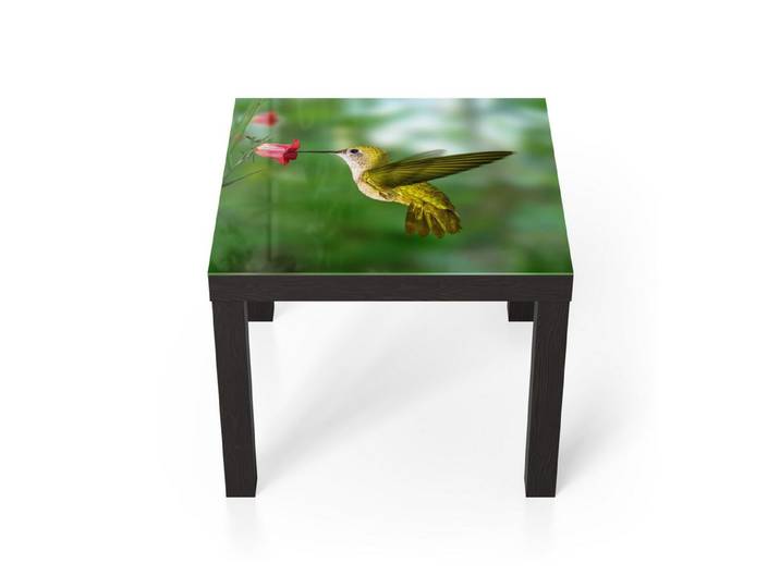 DEQORI Couchtisch 'Flügelschlag des Kolibris', Glas Beistelltisch Glastisch modern