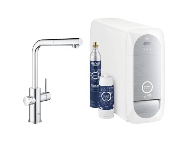GROHE Blue Home Mitigeur évier avec système de filtration de l'eau bec L 31539000 (Import Allemagne)