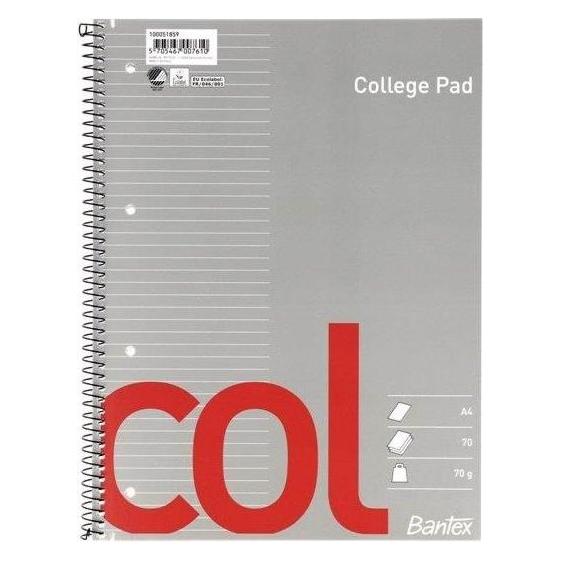 Bantex Col Notizbuch + 70 Blätter (A4+, Liniert, Weicher Einband) (100051859)