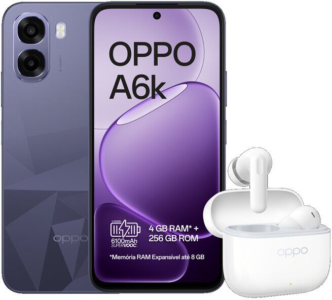 SMARTPHONE OPPO A6K 256GB + AURICULAR BUDS3