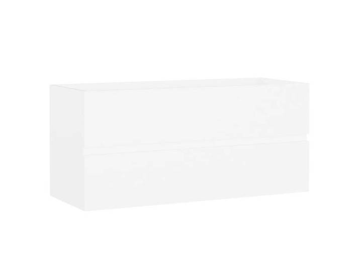 En solde  Armoire d'évier - Meuble de bain - Blanc 100x38 5x45 cm Bois d'ingénierie L3790