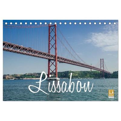 Lissabon Stadtansichten (Tischkalender 2027 DIN A5 quer), CALVENDO Monatskalender