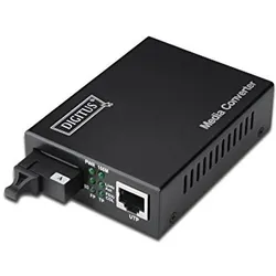 Digitus Medienkonverter Singlemode BiDi WDM Gigabit Ethernet Tx1310nm / Rx1550nm SC Buchse Bis zu 20km, Data Converter