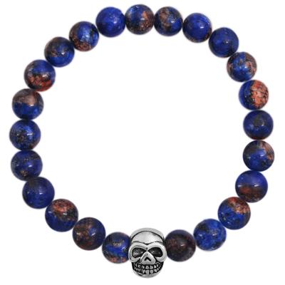 Kettenanhänger ADELIA´S "Anhänger – Totenkopfanhänger aus Edelstahl", blau, Schmuckanhänger, Damen, Edelstahl, Kettenanhänger, Geschenkidee: zeitlos und vielseitig