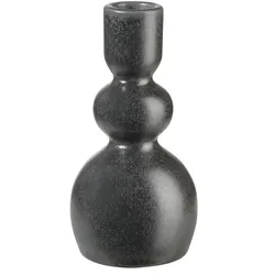 ASA SELECTION Kerzenhalter   ¦ schwarz ¦ Steingut ¦ Maße (cm): H: 15  Ø: 7.5